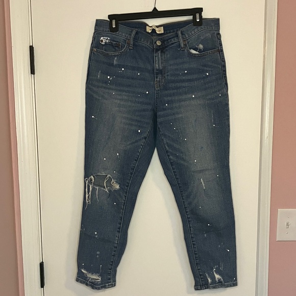 GAP Best Girlfriend distressed paint splatter jeans - Picture 3 of 8